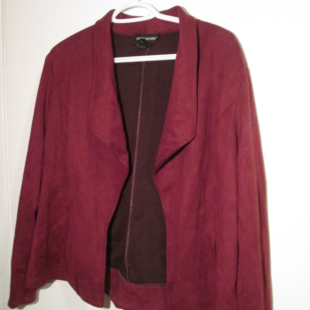 Soft Works Burgundy Blazer Size 12​​​​​​​​
